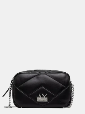 Armani Exchange torebka crossbody damska z imitacji skóry czarny