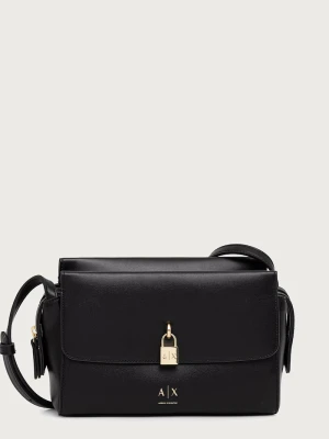 Armani Exchange torebka crossbody damska z imitacji skóry czarny