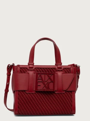 Armani Exchange torebka crossbody damska z imitacji skóry czerwony