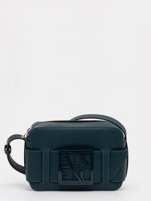 Armani Exchange torebka crossbody damska z imitacji skóry turkusowy