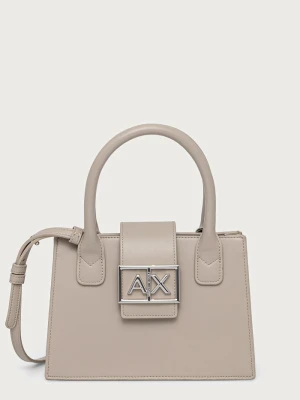 Armani Exchange torebka damska z imitacji skóry beżowy