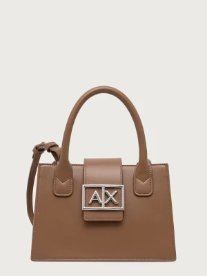 Armani Exchange torebka damska z imitacji skóry beżowy