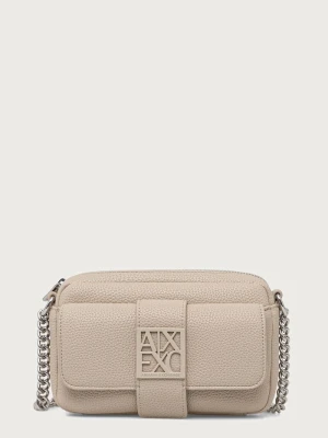 Armani Exchange torebka damska z imitacji skóry beżowy