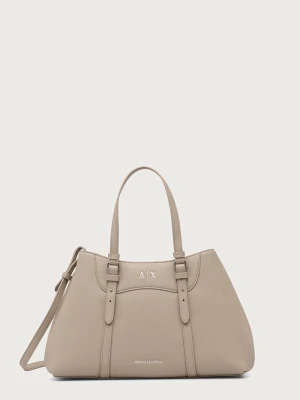 Armani Exchange torebka damska z imitacji skóry beżowy