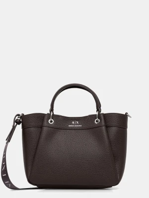 Armani Exchange torebka damska z imitacji skóry brązowy