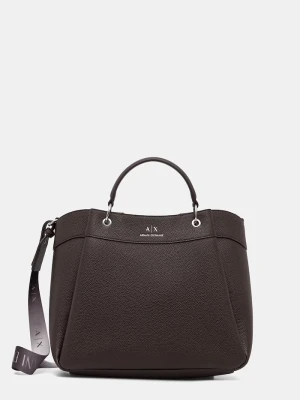 Armani Exchange torebka damska z imitacji skóry brązowy