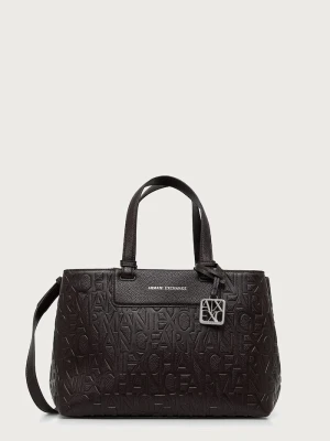 Armani Exchange torebka damska z imitacji skóry brązowy
