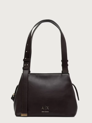 Armani Exchange torebka damska z imitacji skóry brązowy