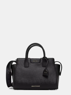 Armani Exchange torebka damska z imitacji skóry czarny