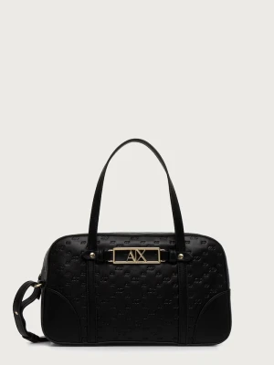 Armani Exchange torebka damska z imitacji skóry czarny