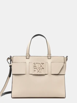 Armani Exchange torebka kolor beżowy 942689 0A874