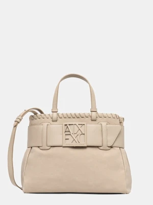 Armani Exchange torebka kolor beżowy XW000285 AF12574