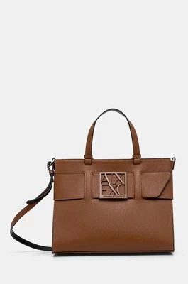 Armani Exchange torebka kolor brązowy 942689 0A874