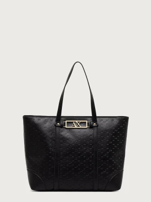 Armani Exchange torebka shopper damska czarny