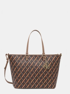 Armani Exchange torebka shopper damska z imitacji skóry