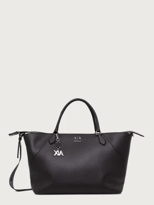 Armani Exchange torebka shopper damska z imitacji skóry brązowy