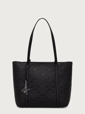 Armani Exchange torebka shopper damska z imitacji skóry czarny