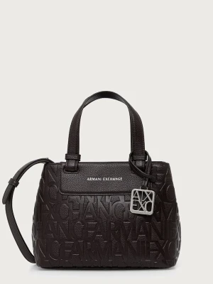 Armani Exchange torebka tote damska z imitacji skóry brązowy