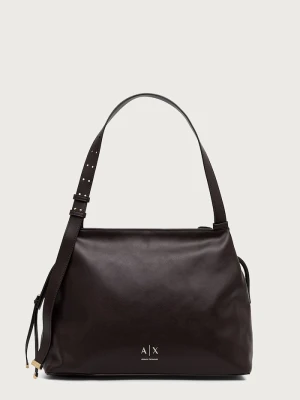 Armani Exchange torebka tote damska z imitacji skóry brązowy