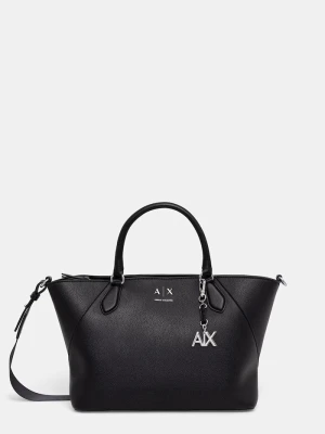Armani Exchange torebka tote damska z imitacji skóry czarny