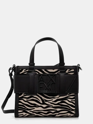 Armani Exchange torebka tote damska z imitacji skóry czarny