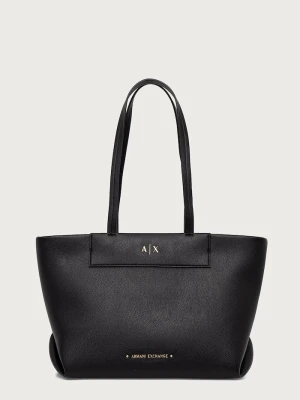 Armani Exchange torebka tote damska z imitacji skóry czarny
