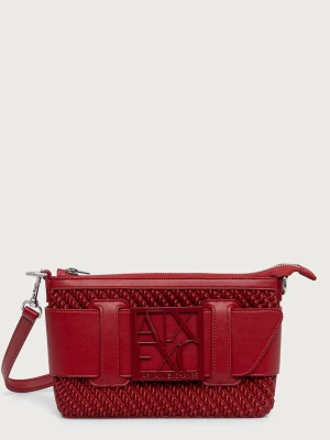 Armani Exchange torebka tote damska z imitacji skóry czerwony