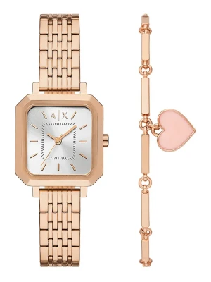 Armani Exchange zegarek i bransoletka złoty