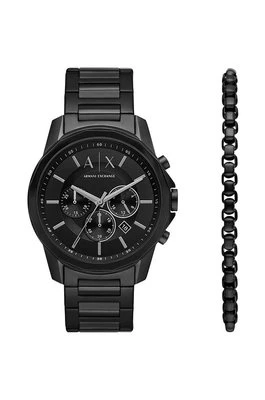 Armani Exchange zegarek męski kolor czarny AX7153SET