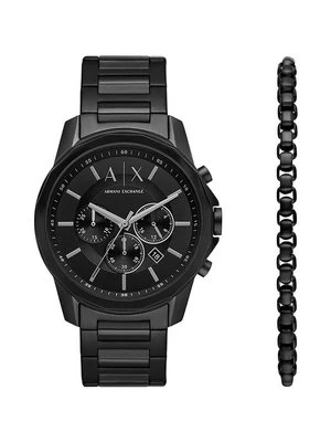 Armani Exchange zegarek męski kolor czarny AX7153SET