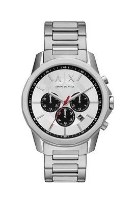 Armani Exchange zegarek męski kolor srebrny