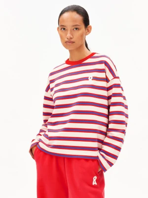 ARMEDANGELS Bluza damska - Frankaa Kobiety Bawełna (100%) czerwony|wielokolorowy w paski,