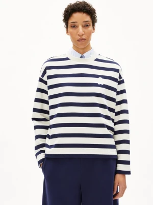 ARMEDANGELS Bluza damska - Iconic A Frankaa Kobiety Bawełna niebieski|biały w paski,