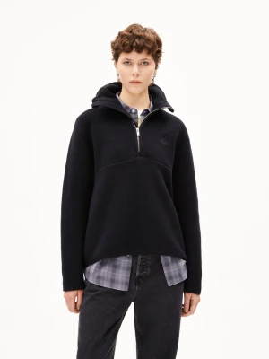 ARMEDANGELS Bluza męska - Haarleenaa Mężczyźni Bawełna czarny jednolity,