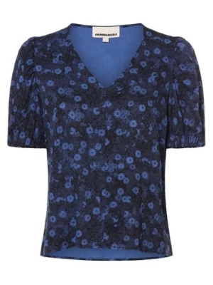ARMEDANGELS Damska bluzka koszulowa - Saarita Milles Fleurs Kobiety wiskoza niebieski|czarny wzorzysty,