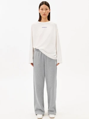 ARMEDANGELS Damska koszulka z długim rękawem - Fietaa Smile Kobiety Bawełna (100%) biały nadruk,