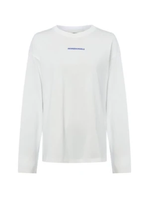 ARMEDANGELS Damska koszulka z długim rękawem - Fietaa Smile Kobiety Bawełna (100%) biały nadruk,