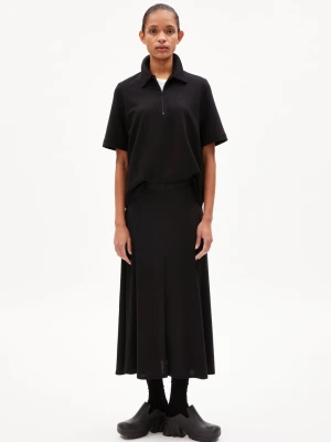 ARMEDANGELS Damska spódnica z dżerseju - Ileniaa Laraa Kobiety Dżersej czarny jednolity,