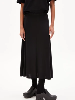 ARMEDANGELS Damska spódnica z dżerseju - Ileniaa Laraa Kobiety Dżersej czarny jednolity,