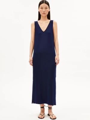 ARMEDANGELS Damska sukienka z dżerseju Kobiety wiskoza niebieski,