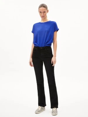 ARMEDANGELS Koszulka damska - Idaara Kobiety Bawełna (100%) niebieski jednolity,