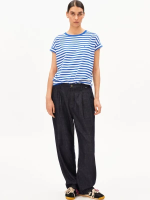 ARMEDANGELS Koszulka damska - Idaara Kobiety Bawełna (100%) niebieski w paski,