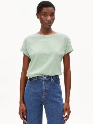 ARMEDANGELS Koszulka damska - Idaara Kobiety Bawełna (100%) zielony jednolity,