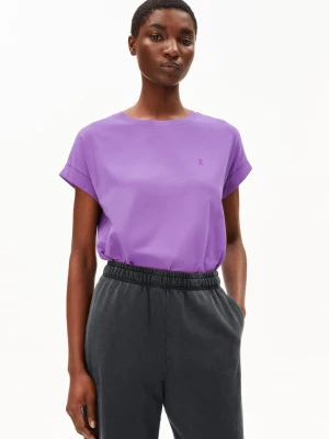 ARMEDANGELS Koszulka damska - IdAAra Kobiety Bawełna lila jednolity,