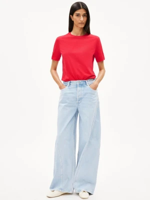 ARMEDANGELS Koszulka damska - Lualaa Kobiety Bawełna czerwony jednolity,