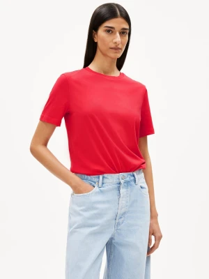 ARMEDANGELS Koszulka damska - Lualaa Kobiety Bawełna czerwony jednolity,