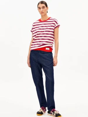 ARMEDANGELS Koszulka damska - Paski Idaara Kobiety Bawełna (100%) czerwony w paski,