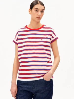 ARMEDANGELS Koszulka damska - Paski Idaara Kobiety Bawełna czerwony,
