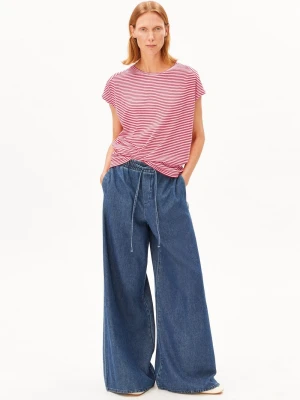 ARMEDANGELS Koszulka damska - Slub Jersey Stripe Kobiety Bawełna (100%) czerwony w paski,