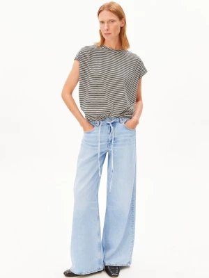 ARMEDANGELS Koszulka damska - Slub Kobiety Bawełna (100%) czarny w paski,